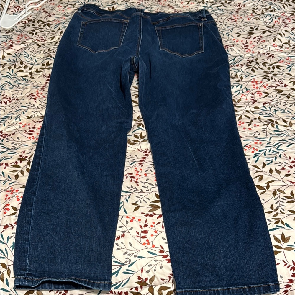 Chico's Blue Cropped Straight Leg Jeans with Classic Style - Picture 8 of 8